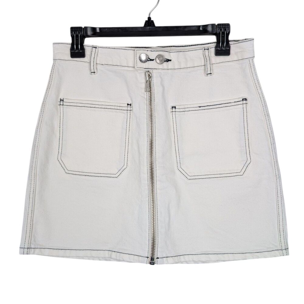 REFORMATION Anna Patch Pocket Denim Skirt - 28 - Picture 3 of 10
